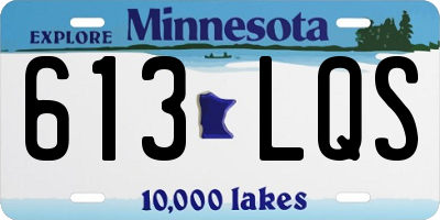 MN license plate 613LQS