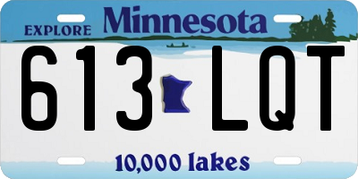 MN license plate 613LQT