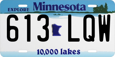 MN license plate 613LQW