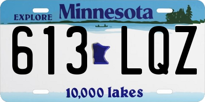 MN license plate 613LQZ
