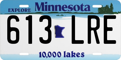 MN license plate 613LRE