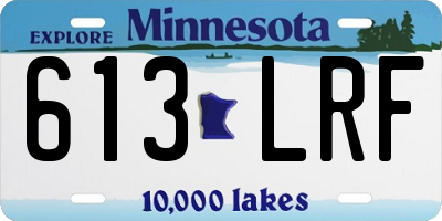 MN license plate 613LRF