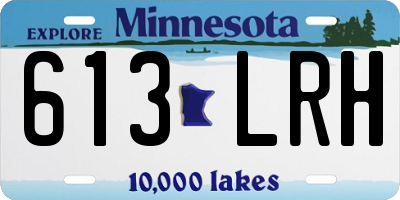 MN license plate 613LRH