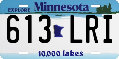 MN license plate 613LRI