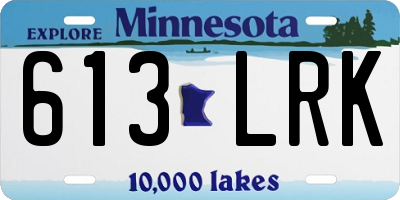MN license plate 613LRK