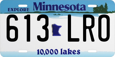 MN license plate 613LRO
