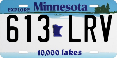 MN license plate 613LRV