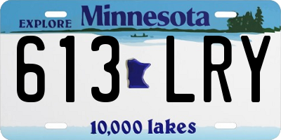 MN license plate 613LRY