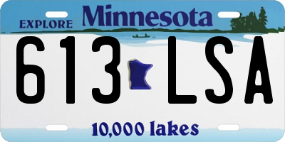 MN license plate 613LSA