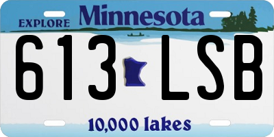 MN license plate 613LSB
