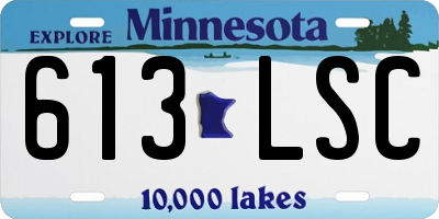 MN license plate 613LSC