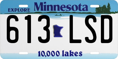 MN license plate 613LSD