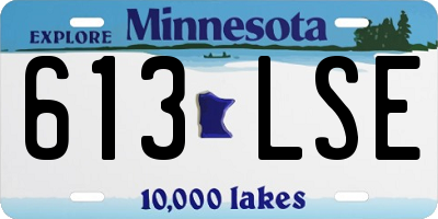 MN license plate 613LSE