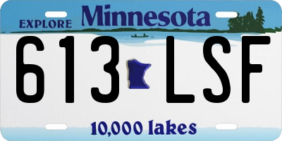 MN license plate 613LSF