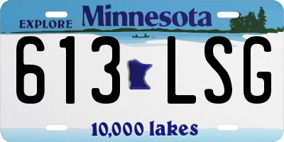 MN license plate 613LSG