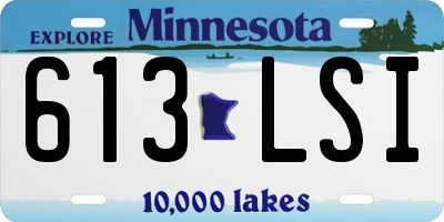 MN license plate 613LSI