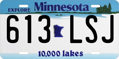 MN license plate 613LSJ