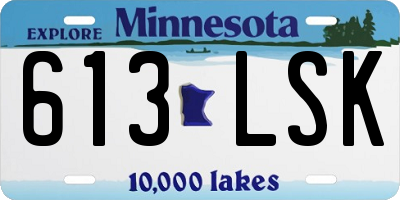 MN license plate 613LSK