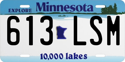 MN license plate 613LSM