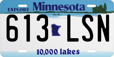 MN license plate 613LSN