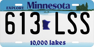 MN license plate 613LSS
