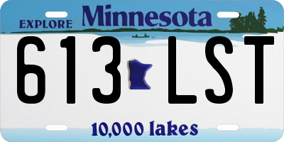 MN license plate 613LST