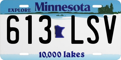 MN license plate 613LSV