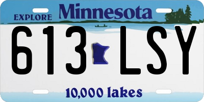 MN license plate 613LSY