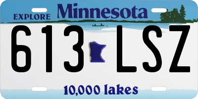 MN license plate 613LSZ