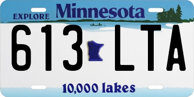 MN license plate 613LTA
