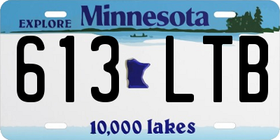 MN license plate 613LTB