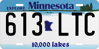 MN license plate 613LTC