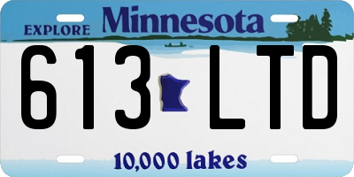 MN license plate 613LTD