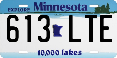 MN license plate 613LTE