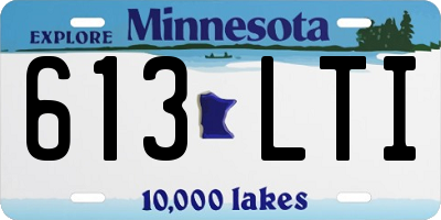 MN license plate 613LTI
