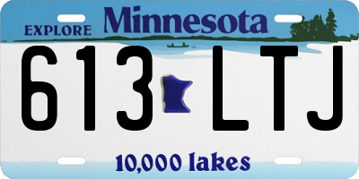 MN license plate 613LTJ