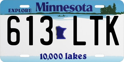 MN license plate 613LTK
