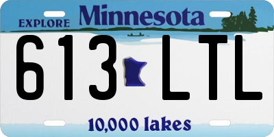 MN license plate 613LTL