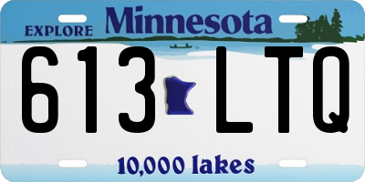 MN license plate 613LTQ