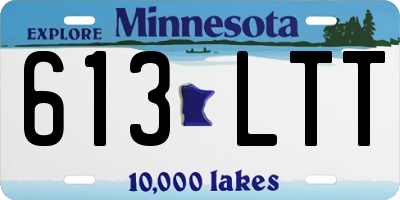 MN license plate 613LTT