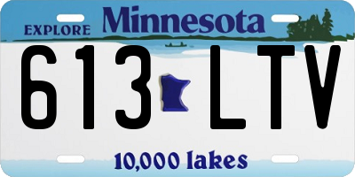 MN license plate 613LTV