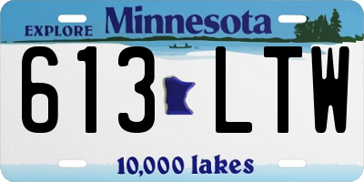 MN license plate 613LTW