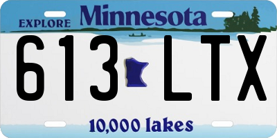 MN license plate 613LTX