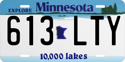 MN license plate 613LTY
