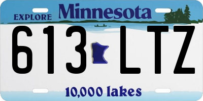 MN license plate 613LTZ