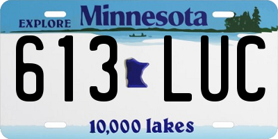MN license plate 613LUC