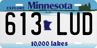 MN license plate 613LUD