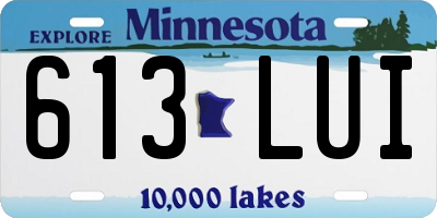 MN license plate 613LUI