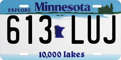MN license plate 613LUJ