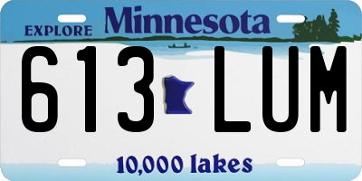 MN license plate 613LUM